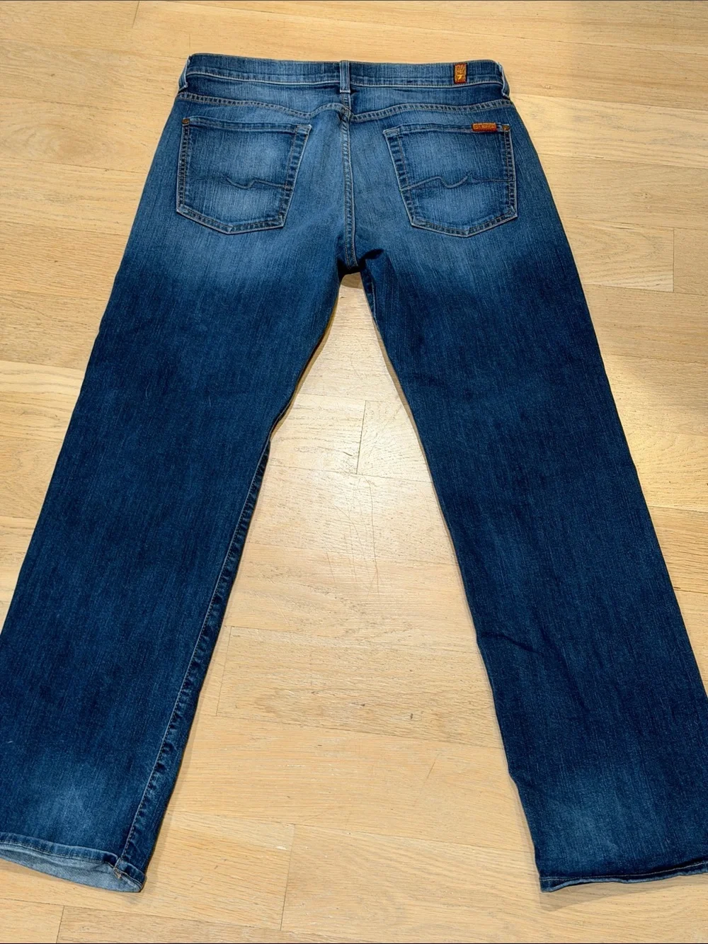 Men's 7 for All Mankind Dark Blue Austyn Straight Jeans - Size 33